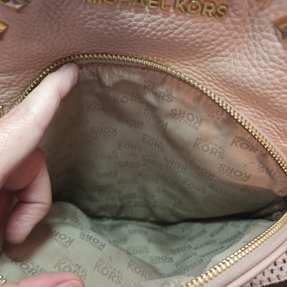 Michael Kors Pink Studded Women's Backpack - Picture 11 of 14